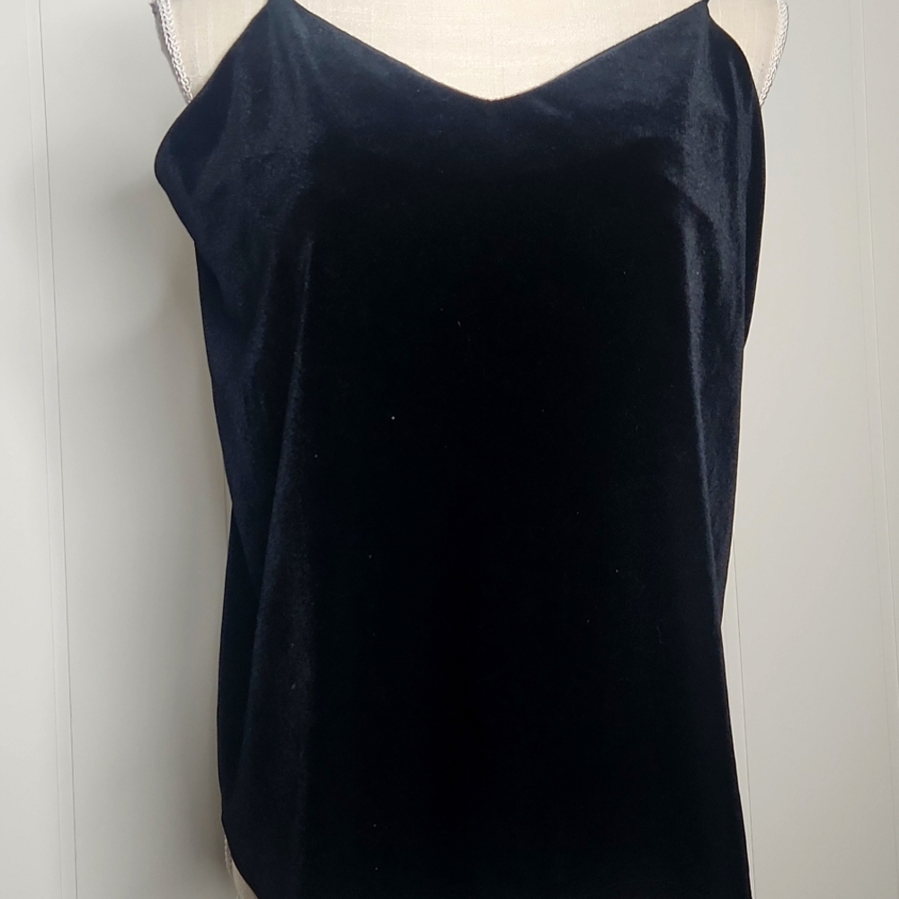 Black Y2K open back velvet whimsigoth Witchy Dark Academia  Tank top